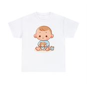 Bouncing Baby Boy Unisex Heavy Cotton T-Shirt Small