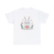 Bunny’s Tender Embrace Unisex Heavy Cotton T-Shirt Small