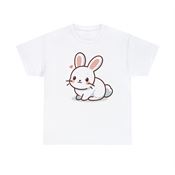 Whimsical Bunny’s Heartfelt Charm Unisex Heavy Cotton T-Shirt Small