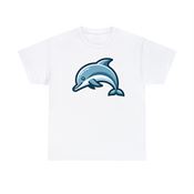 Graceful Dolphin Elegance Unisex Heavy Cotton T-Shirt Small