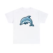 Graceful Dolphin Elegance Unisex Heavy Cotton T-Shirt Medium