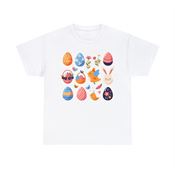 Colorful Easter Eggs Celebration Unisex Heavy Cotton T-Shirt Large