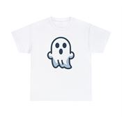 Friendly Ghost Unisex Heavy Cotton T-Shirt Small