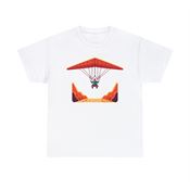 Hang Gliding Above the Canyons Unisex Heavy Cotton T-Shirt Large