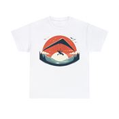 Soaring Above While Hang Gliding Unisex Heavy Cotton T-Shirt Small