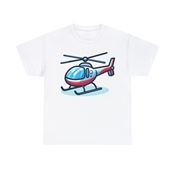 Whirling Skyward on a Helicopter Adventure Unisex Heavy Cotton T-Shirt Large