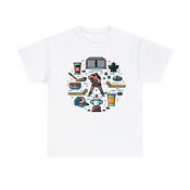 Collage of Hockey Memories Unisex Heavy Cotton T-Shirt Small