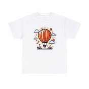 Hot Air Balloon Journey Unisex Heavy Cotton T-Shirt Small