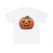 Gleeful Halloween Jack-o’-lantern Unisex Heavy Cotton T-Shirt Medium