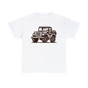 Vintage Off-Road Vehicle Unisex Heavy Cotton T-Shirt Small