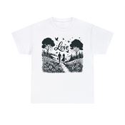 Journey of Love Amidst Nature Unisex Heavy Cotton T-Shirt Small