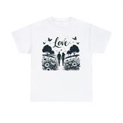 Stroll in Love’s Garden Unisex Heavy Cotton T-Shirt Small
