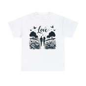 Stroll in Love’s Garden Unisex Heavy Cotton T-Shirt Medium