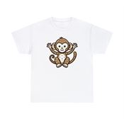 Mischievous Monkey Unisex Heavy Cotton T-Shirt Small