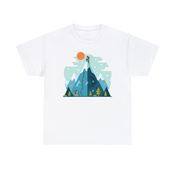 Mountain Climbing Ascent Unisex Heavy Cotton T-Shirt Small