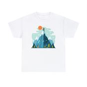 Mountain Climbing Ascent Unisex Heavy Cotton T-Shirt Large