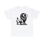 Ferocious Roaring Lion Unisex Heavy Cotton T-Shirt Large