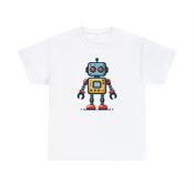 Classic Whimsical Robot Unisex Heavy Cotton T-Shirt Large