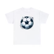 Flying Soccer Ball Unisex Heavy Cotton T-Shirt Medium