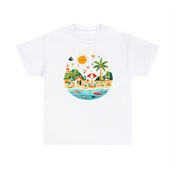 Sunny Summer Day at the Beach Unisex Heavy Cotton T-Shirt Medium