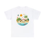 Sunny Summer Day at the Beach Unisex Heavy Cotton T-Shirt X-Large