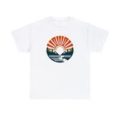 Serene Sunrise in Nature Unisex Heavy Cotton T-Shirt Large