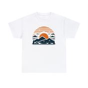 Mountain Sunrise Unisex Heavy Cotton T-Shirt Large