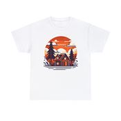 Sunset Mountain Retreat Unisex Heavy Cotton T-Shirt Small