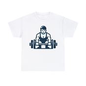 Weight Lifter Focuses Strength Unisex Heavy Cotton T-Shirt Large