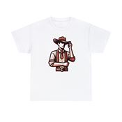 Mysterious Cowboy Unisex Heavy Cotton T-Shirt Large