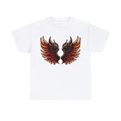 Fiery Demon Wings Unisex Heavy Cotton T-Shirt Small