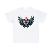 Fiery Guardian with Demon Wings Unisex Heavy Cotton T-Shirt Small