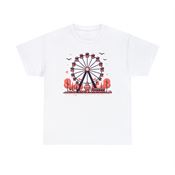 Amusement at the Ferris Wheel Unisex Heavy Cotton T-Shirt X-Large