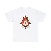 Radient Flame Fire Elemental Unisex Heavy Cotton T-Shirt Small