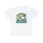 Scenic Golf Day Unisex Heavy Cotton T-Shirt Small