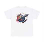 Galactic Cruiser Starship Unisex Heavy Cotton T-Shirt Small