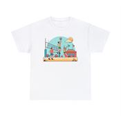 Volleyball Fun at the Beach Unisex Heavy Cotton T-Shirt Small